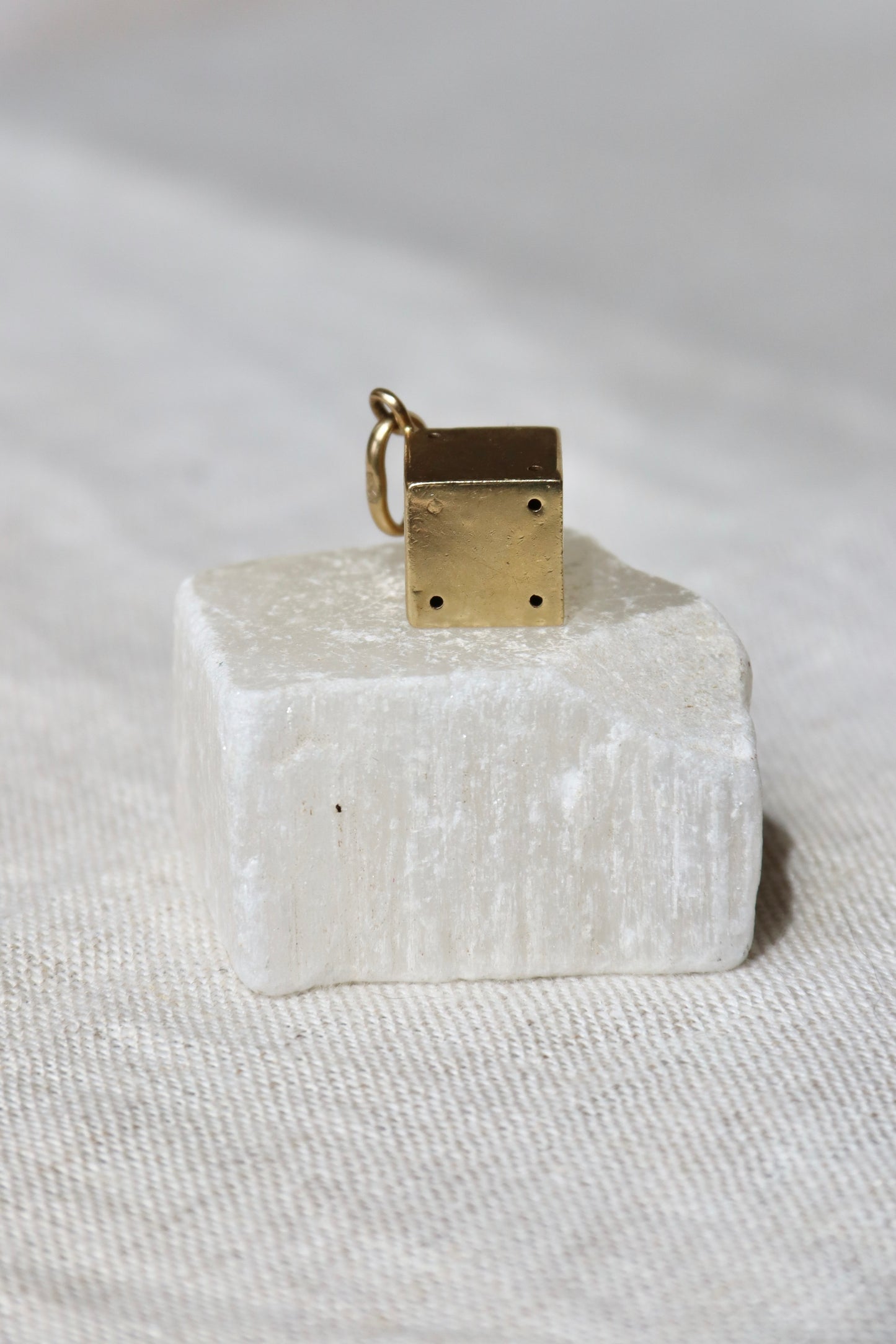Dice Pendant - 14k Yellow Gold