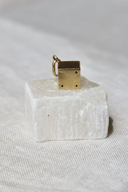 Dice Pendant - 14k Yellow Gold