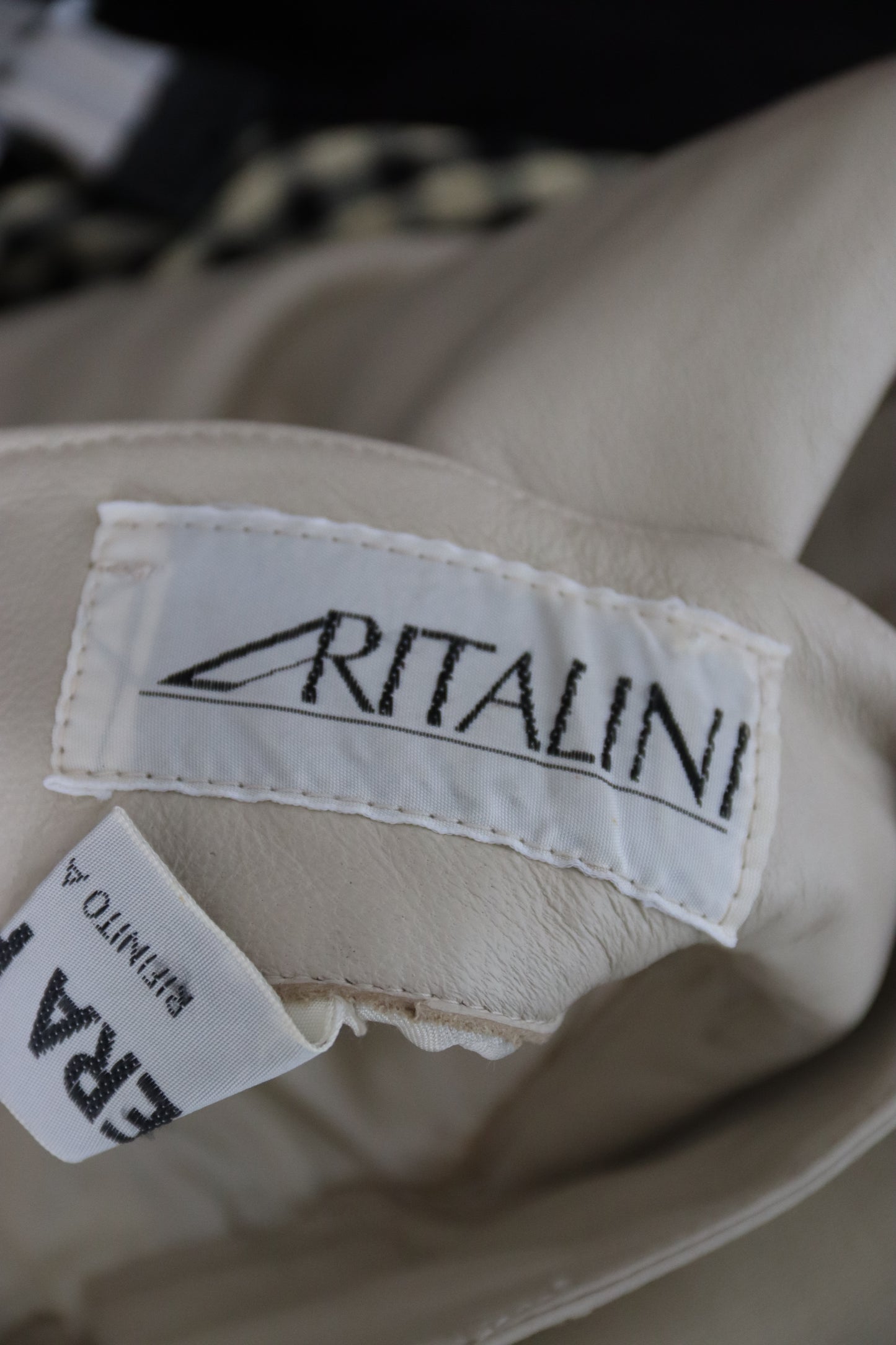 Ritalini Tan Leather Skirt