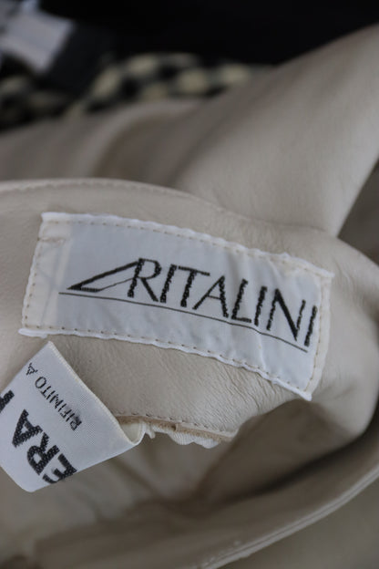 Ritalini Tan Leather Skirt