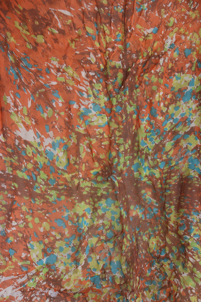 Vintage 70s Echo Japan Raw Silk Marbled Scarf