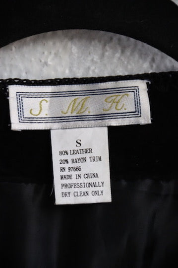 S.D.H Black Leather Jacket