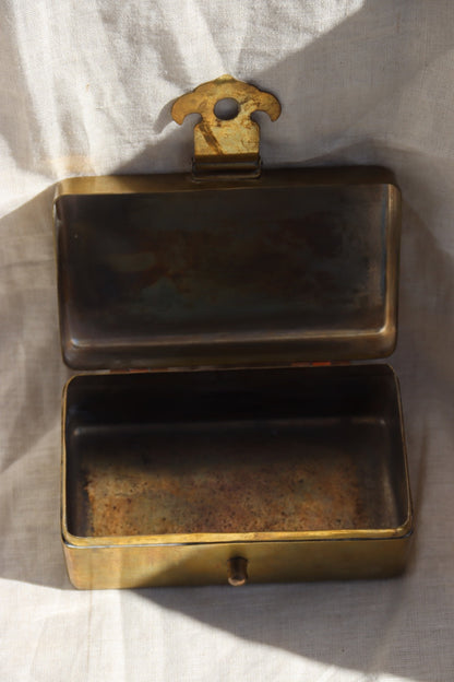 Brass Box with Copper Hinges