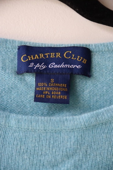 Charter Club Turquoise Cashmere Sweater