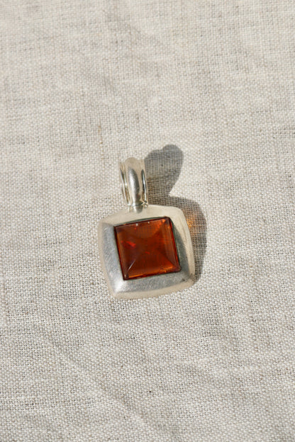 Sterling Silver Amber Pendant