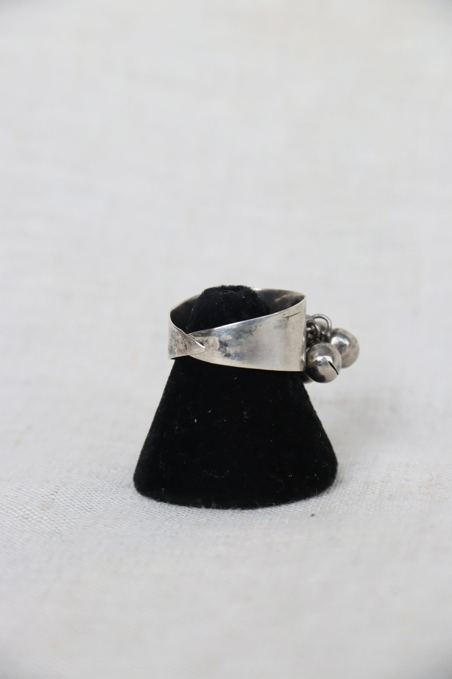 Sterling Silver adjustable ring with balls