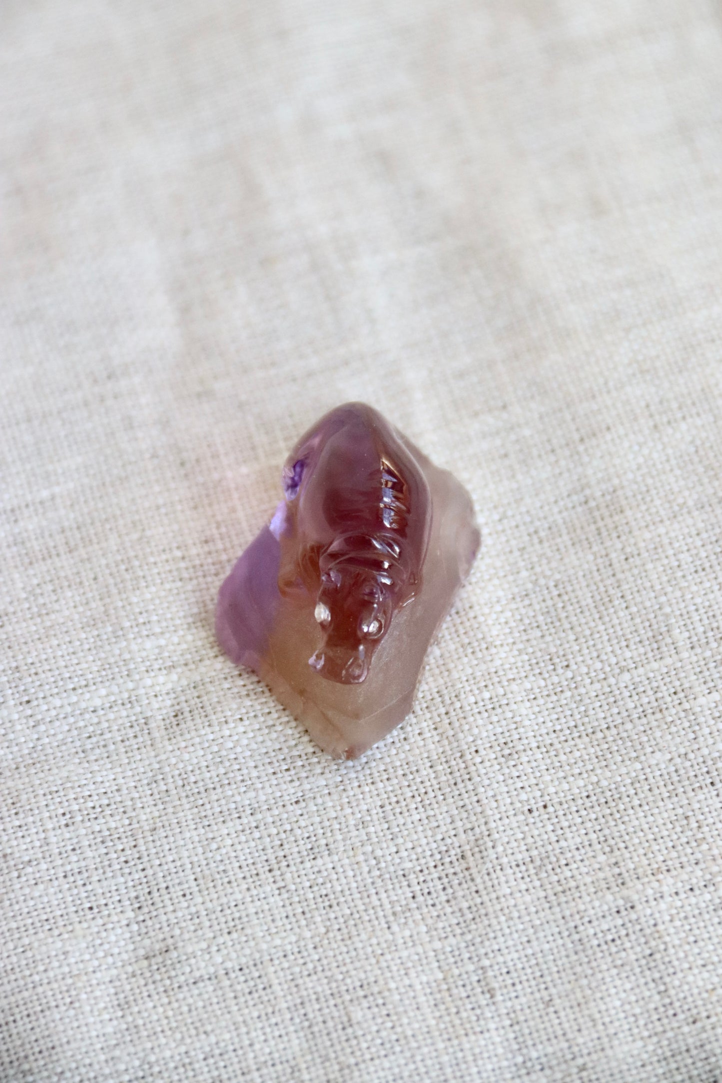 Miniature amethyst animals