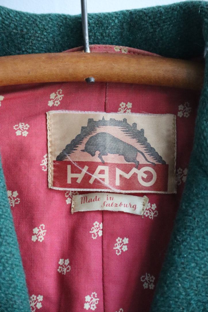 Vintage Hamo Green Wool Coat