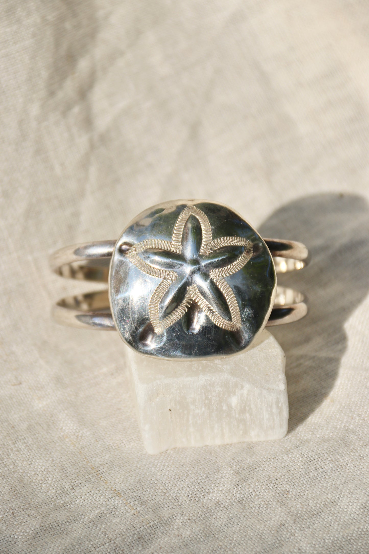 Sterling Silver Sand Dollar Necklace and Bracelet Set