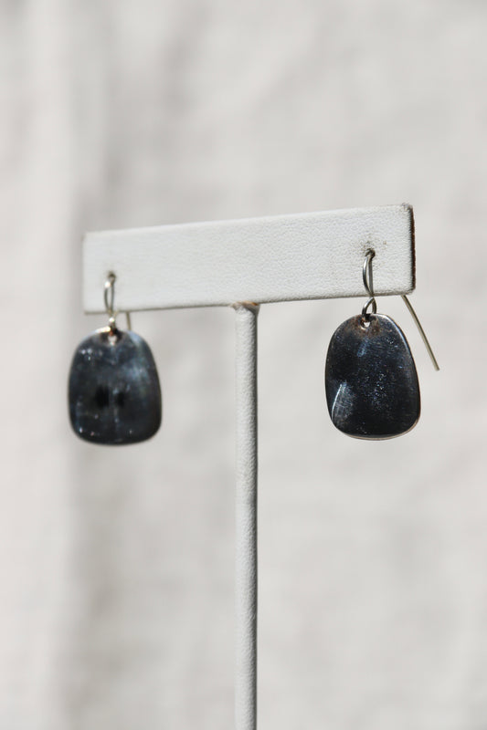 Sterling Silver Tag Earrings