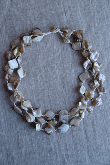 Mother of Pearl Multi Strand Beaded Necklace