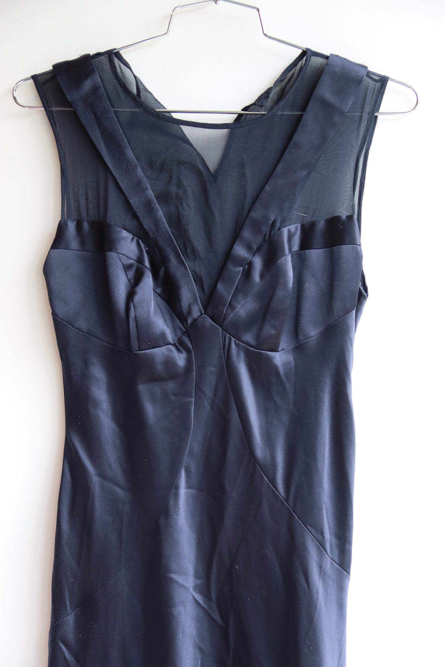 ABS by Allen Schwartz Blue Satin Dress