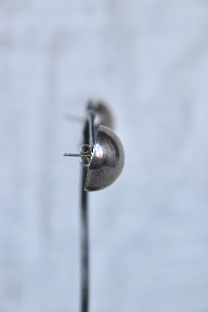 Sterling Silver Half Sphere Stud Earrings