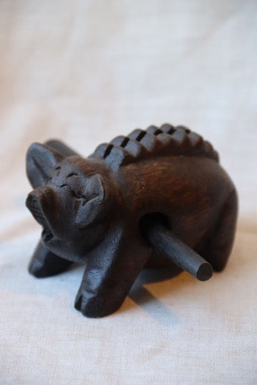 Wooden Pig Musical Instrument