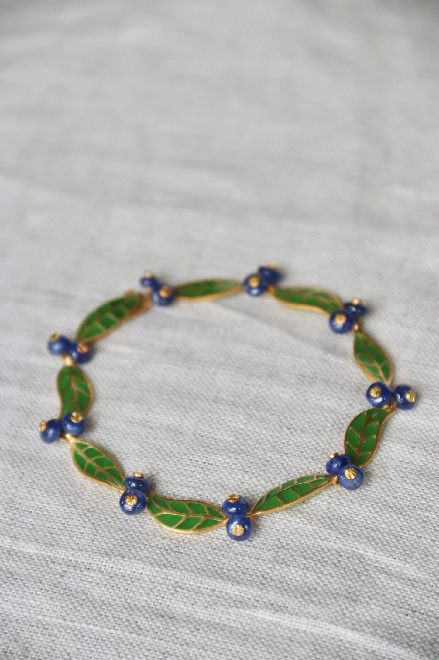 T.W. McClelland Sapphire Blueberry Bracelet - 18K Gold