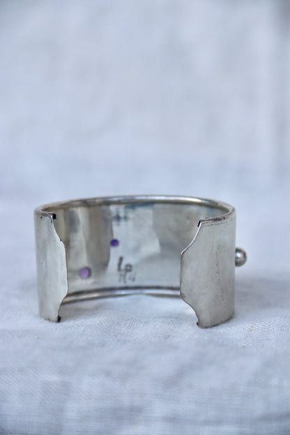 Louise Parrish Sterling silver cuff with amethyst