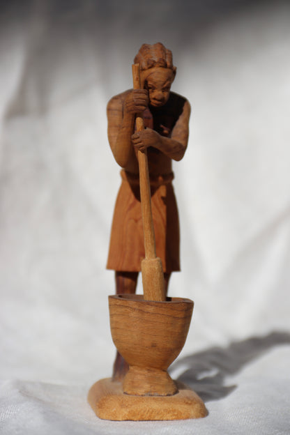African Carved Wood Figure Sculpture
