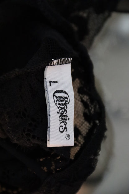 Vintage Christies Black Lingerie Top