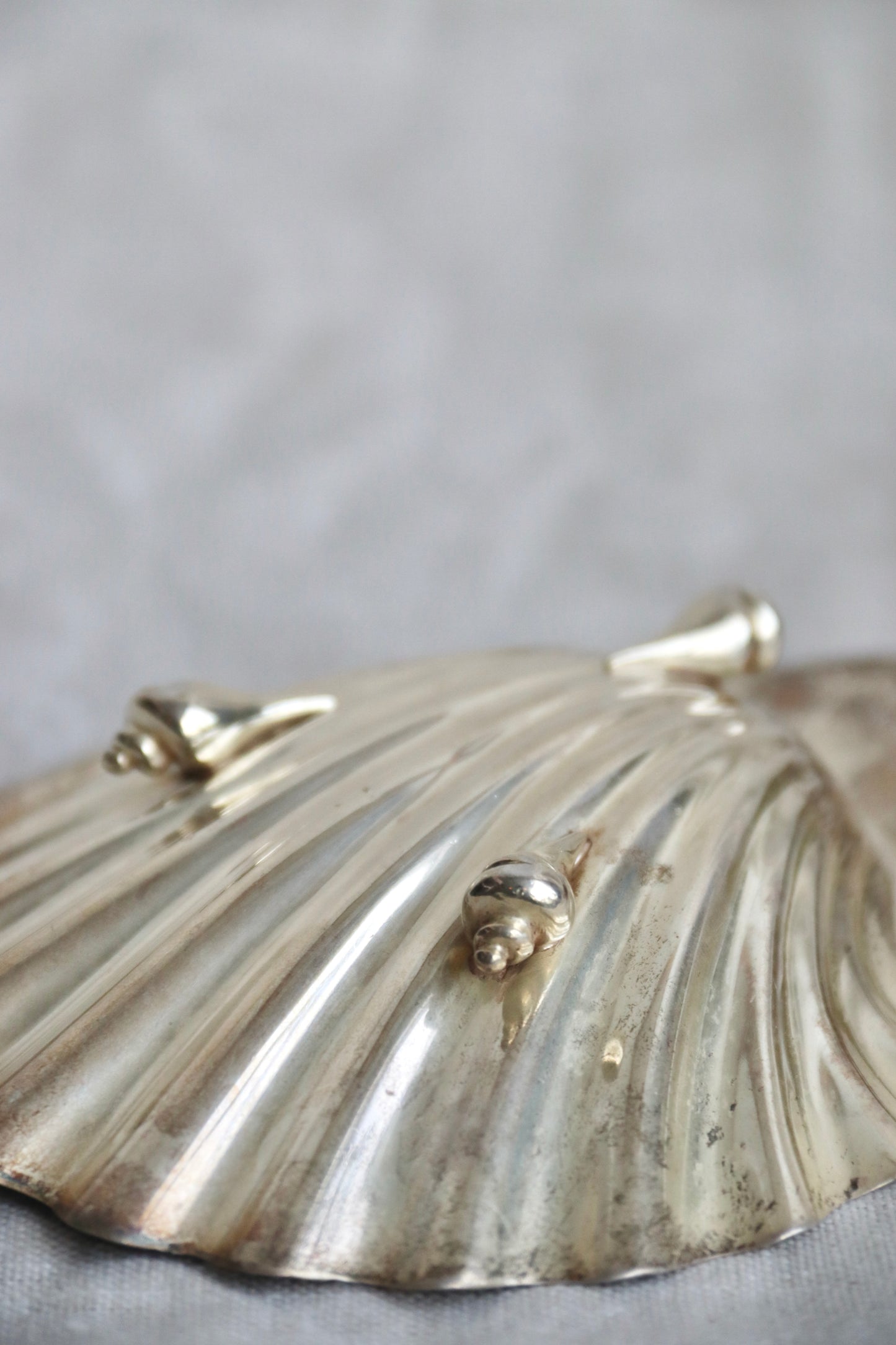Set of 2 Sterling Silver Shell Dishes