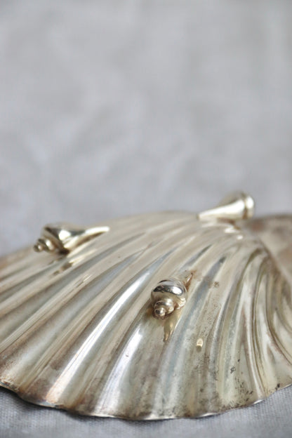 Set of 2 Sterling Silver Shell Dishes