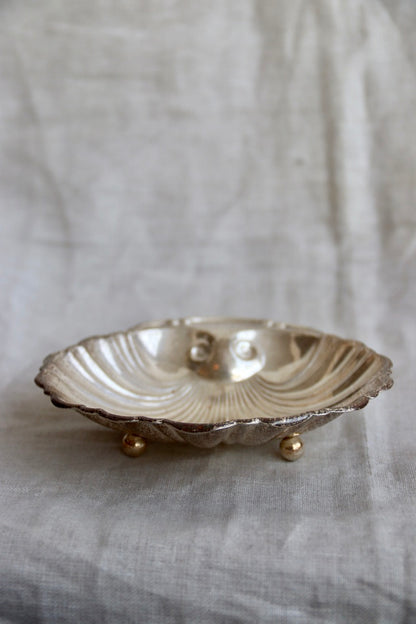 Sterling Silver Shell Dish - three foot
