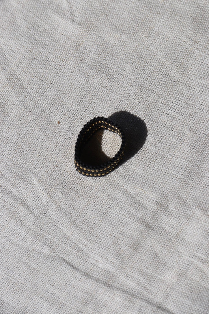 Sidai Designs Beaded Wide Woven Ring