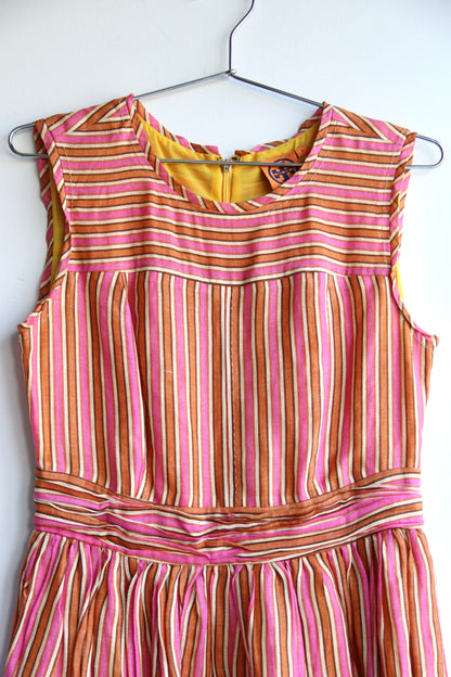 Tory Burch Pink and Yellow Striped Dress
