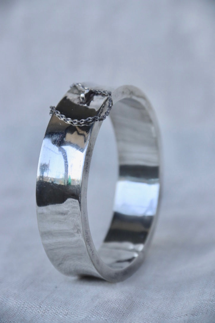 Sterling Silver Concave Bracelet