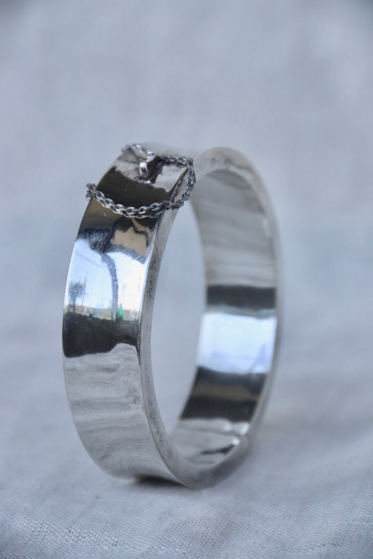 Sterling Silver Concave Bracelet