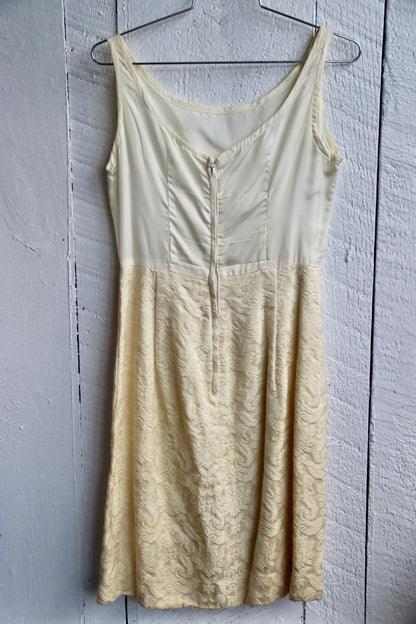 Vintage 60s Ann Barry Jr. Cream Top and Dress Set