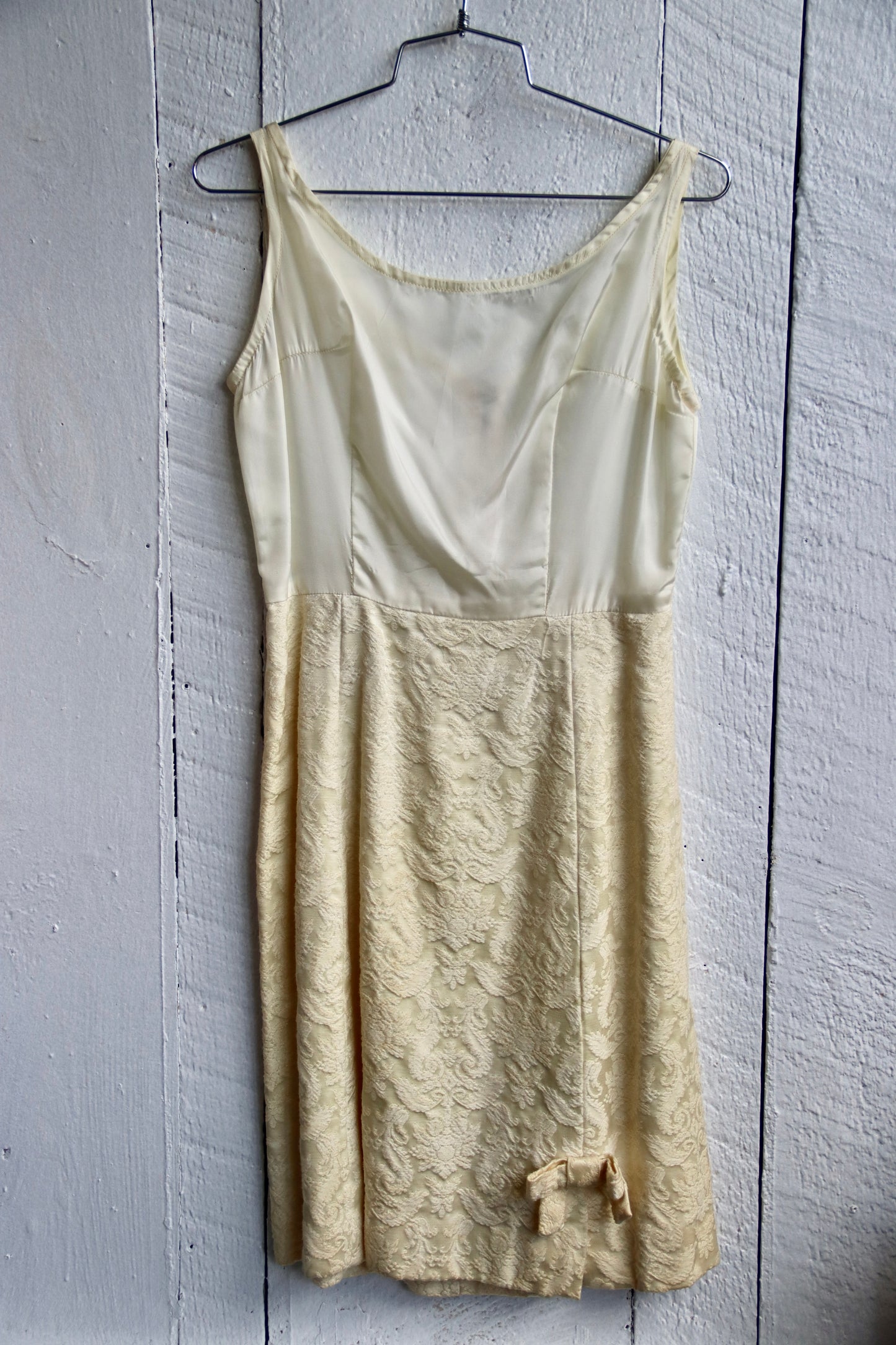 Vintage 60s Ann Barry Jr. Cream Top and Dress Set