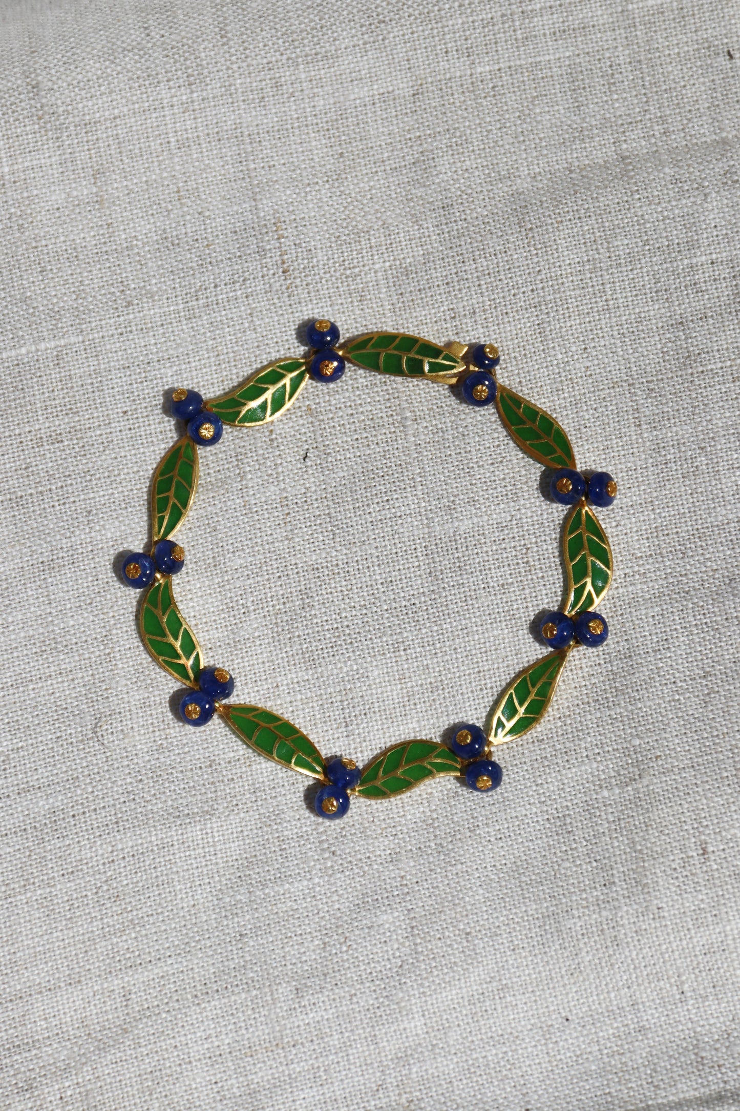 T.W. McClelland Sapphire Blueberry Bracelet - 18K Gold