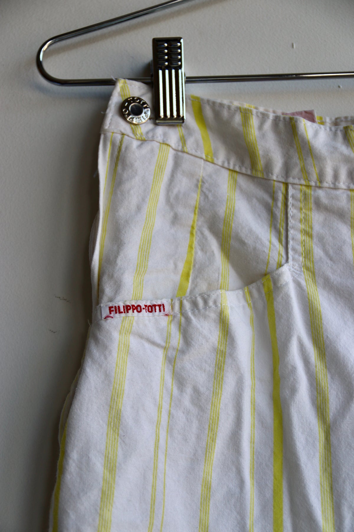 Vintage Filippo Toti Striped Cotton Pants