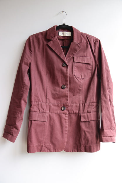 Marni Burgundy Chore Coat