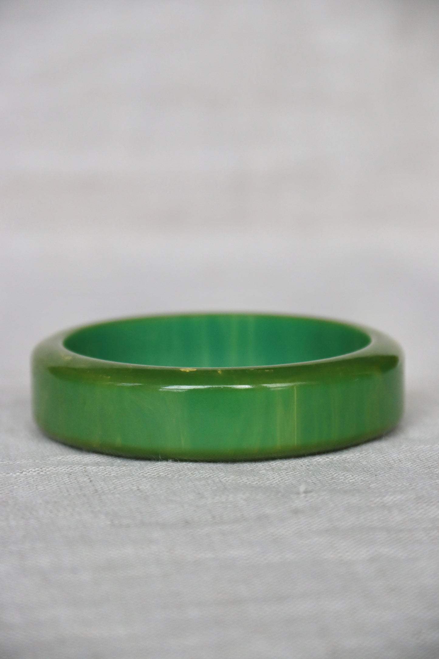 Green Bakelite Bangle Bracelet