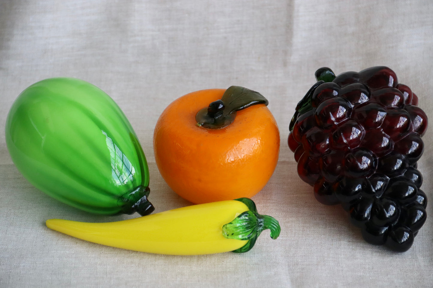 Handmade Glass Fruit and Vegetables