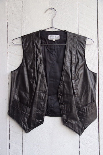 Executive Suite Black Leather Vest