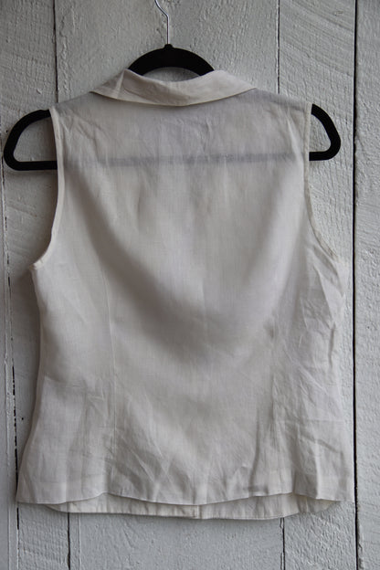 Aldofo Domínguez White Linen Top