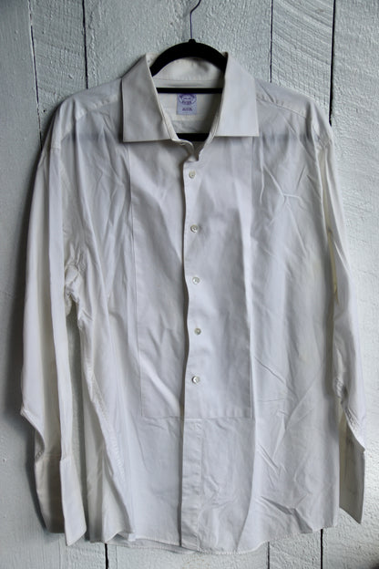 Mens Brooks Brothers White Button Down Dress Shirt