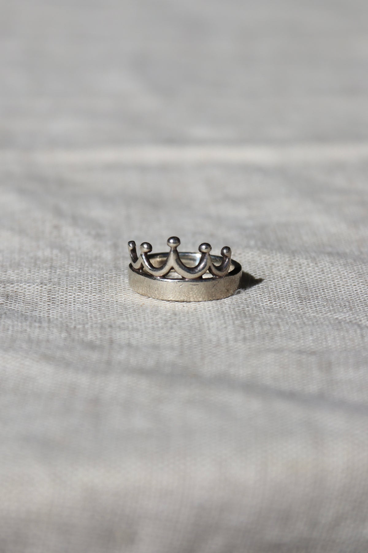sterling silver crown ring