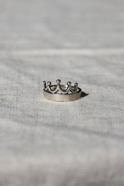 sterling silver crown ring
