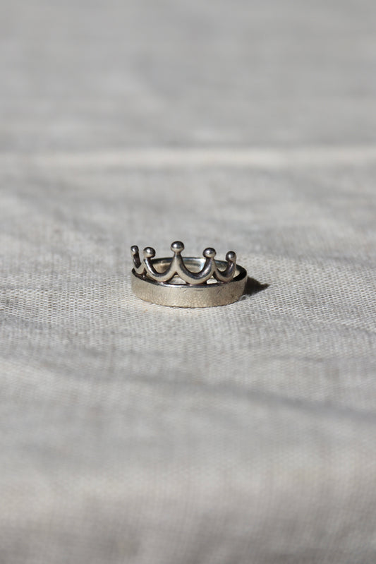 sterling silver crown ring