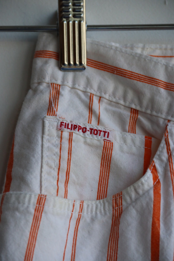 Vintage Filippo Toti Striped Cotton Pants
