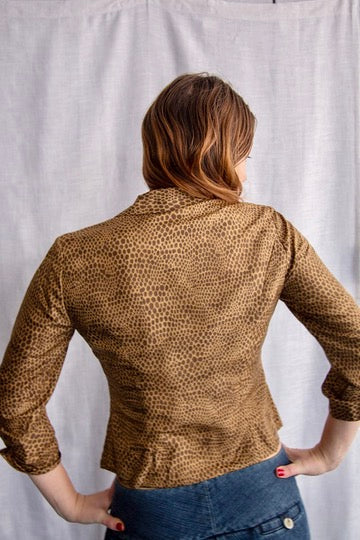 Ice Cheetah Print Silk Top