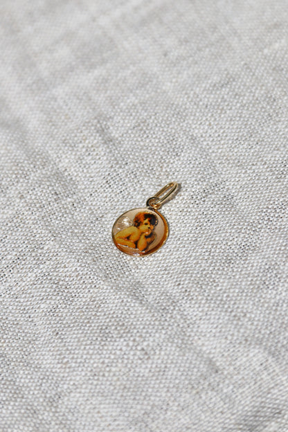 14K Cherub Charm Pendant