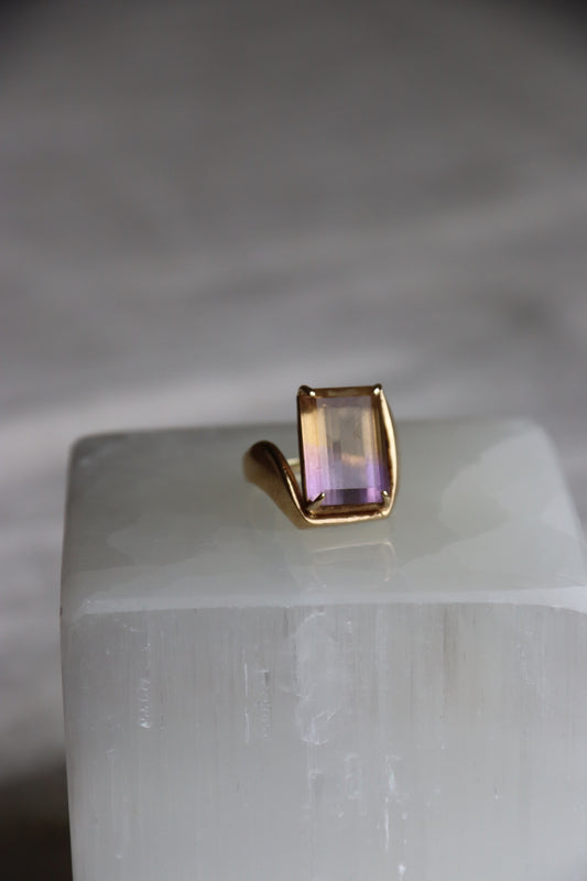 10K Ametrine Asymmetrical Ring