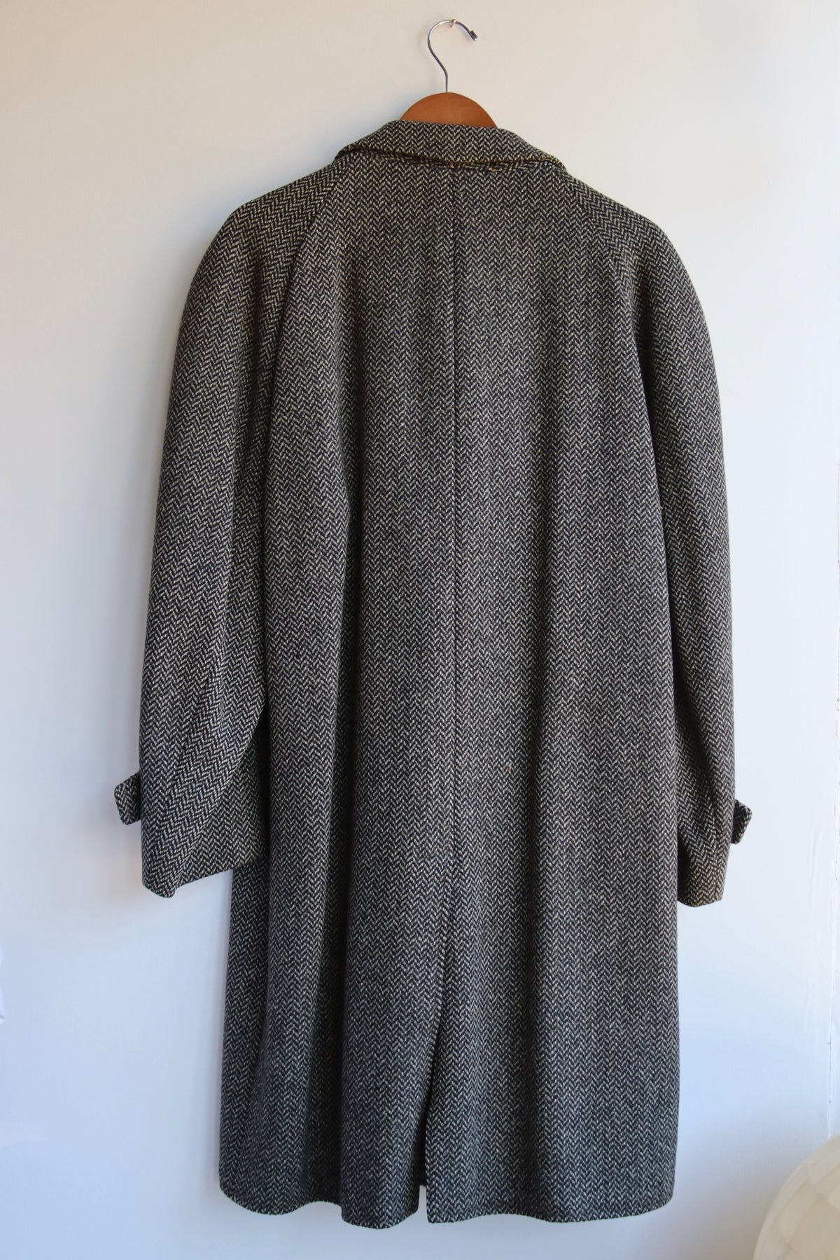 Vintage Crombie Scotland Houndstooth Overcoat