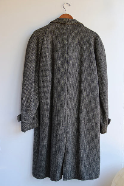 Vintage Crombie Scotland Houndstooth Overcoat