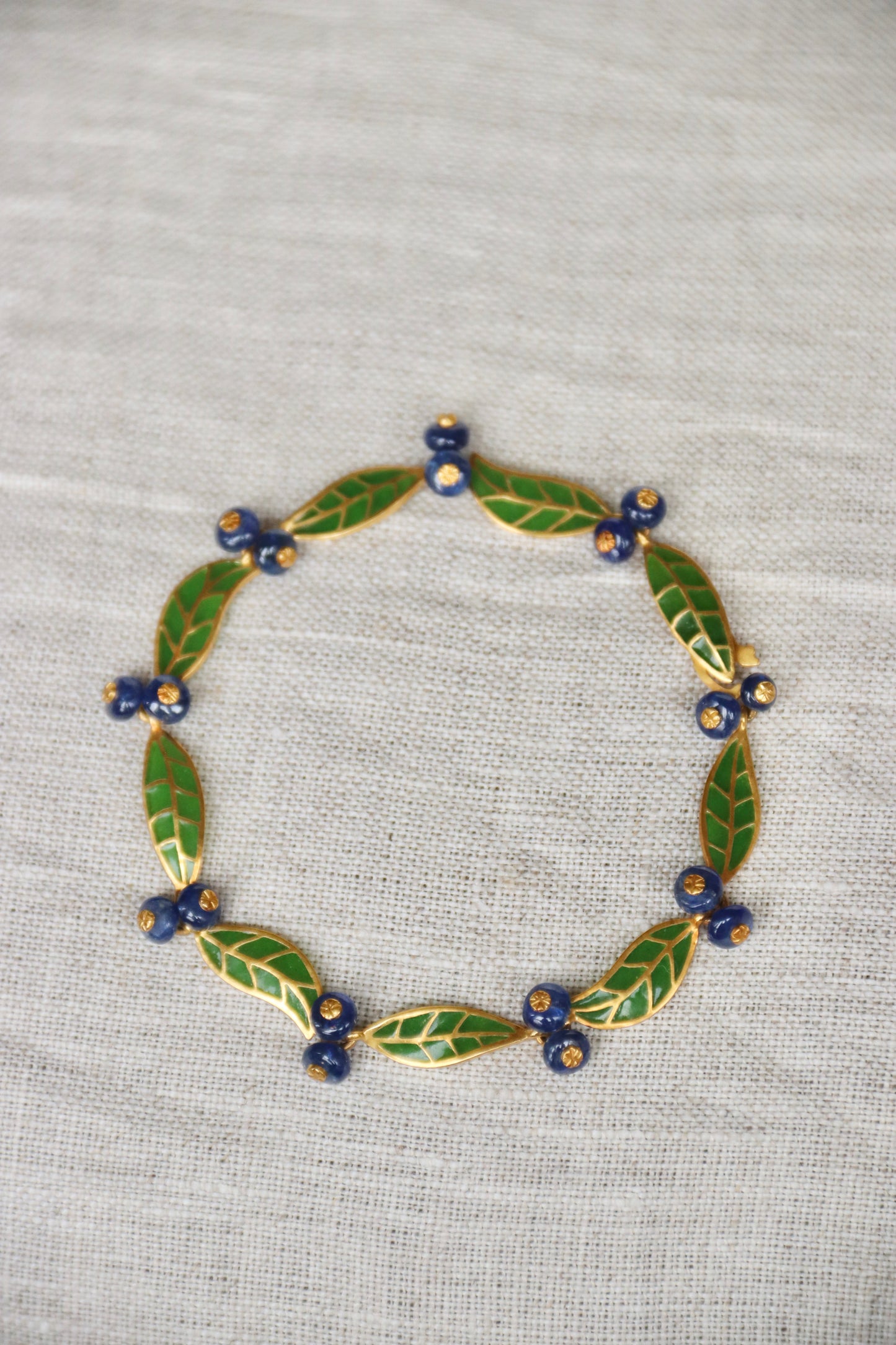 T.W. McClelland Sapphire Blueberry Bracelet - 18K Gold