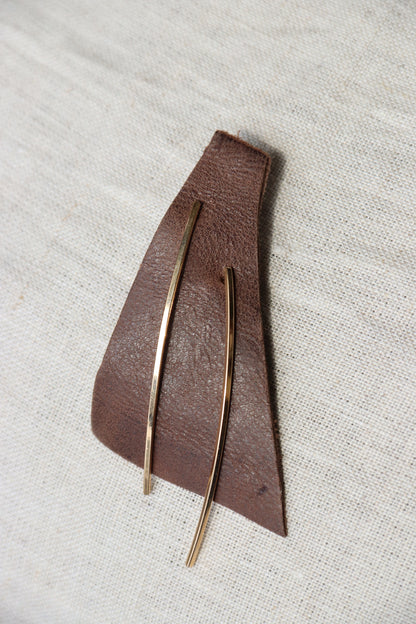 Zoe Chicco Gold Long Bar Stud Earrings